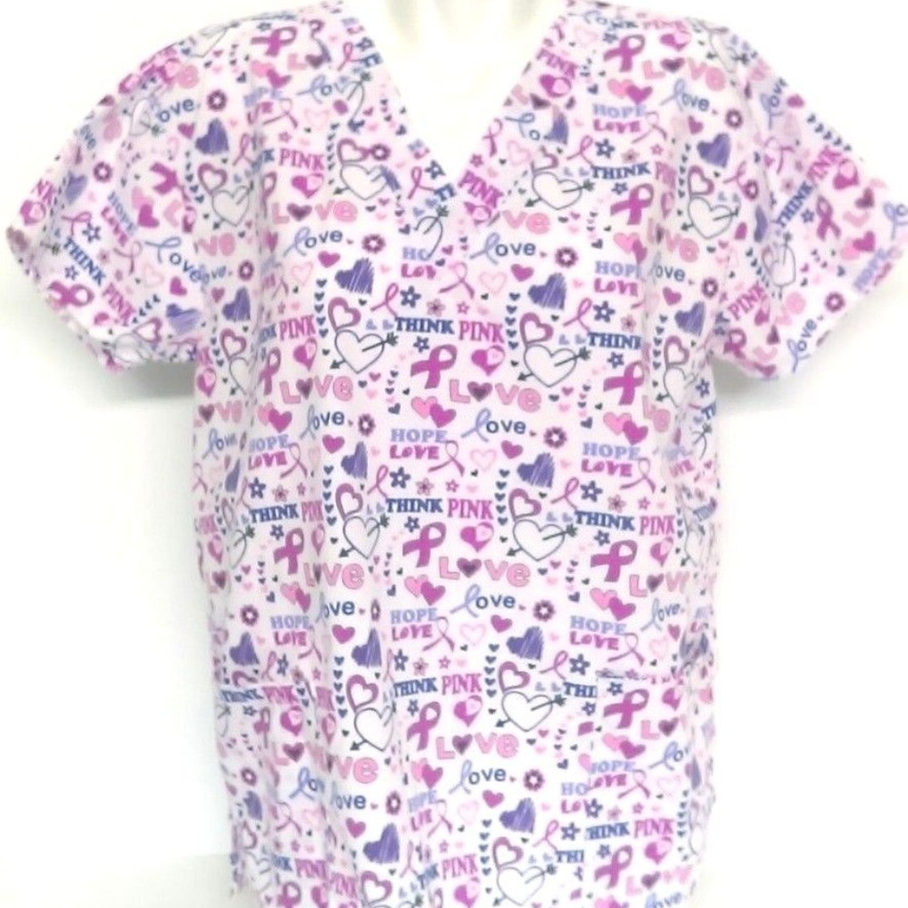 Women's Bannock Court Scrub Top short sleeve Sz L